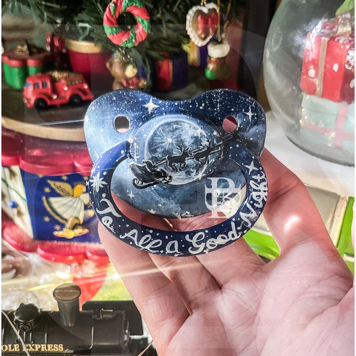 Christmas Moon Adult Pacifier